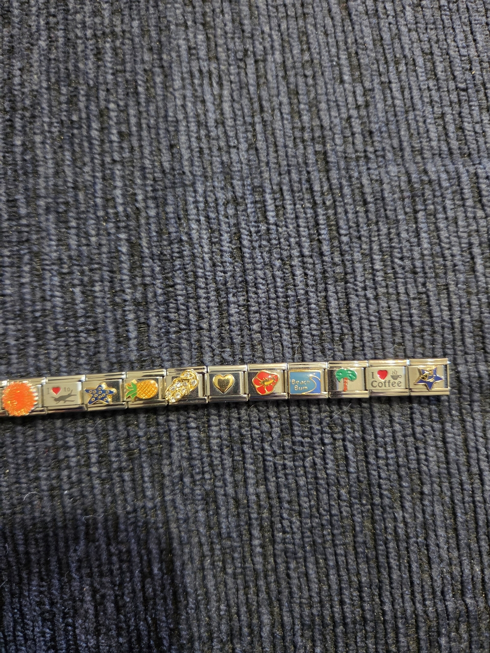 Italian Charm Link Bracelet Tropical Beach And Travel Theme NEW - Picture 4 of 4